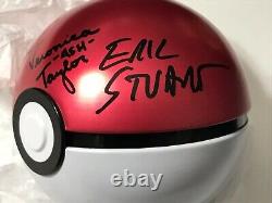 Veronica Taylor Pokemon Cast X4 Signé Pokeball En Personne Autographe Jsa Coa