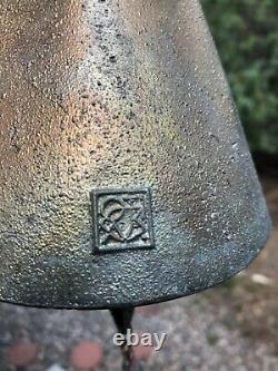Vintage 70s Grand Paolo Soleri Arcosanti Cast Bronze Bell Wind Chime MCM Angel