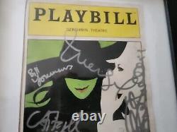 Wicked Original Broadway Cast Obc Signed Playbill Idina Menzel. Joel Grey
