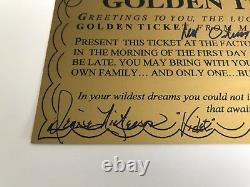 Willy Wonka All Kids X5 Signé Encadré Golden Ticket Jsa Coa Autograph Movie Cast