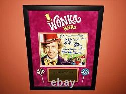 Willy Wonka & The Chocolate Factory Cast Rare Signé Film Photo Gene Wilder Psa