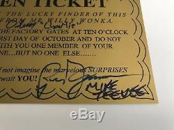 Willy Wonka Tous Les Enfants X5 Signé Golden Ticket Jsa Coa Autograph Film Cast Wilder