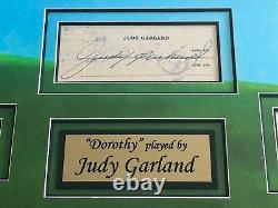 Wizard Of Oz Cast Signed Framed Photo Collage Coa Psa Jsa Autograph Garland +5